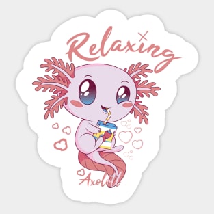 Relaxxie The Axolotl Sticker